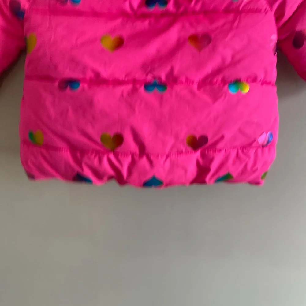 The Children's Place Pink Jacket Girl Size 12-18 Months Hearts Hooded‎ Coat